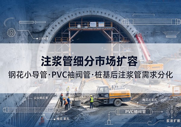 上饶注浆管细分市场扩容，隧道钢花小导管、PVC 袖阀管、桩基后注浆管需求分化